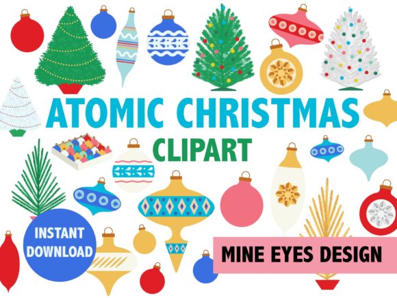 Atomic Christmas Illustrations for Modern Web Design