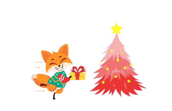 Christmas Animals Celebration Design Illustrations
