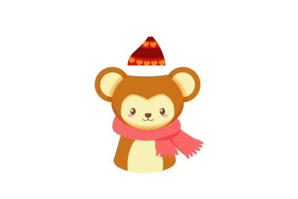 Christmas Animals Characters Collection Illustrations
