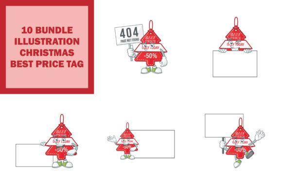 Christmas Best Price Tag Bundle Illustrations