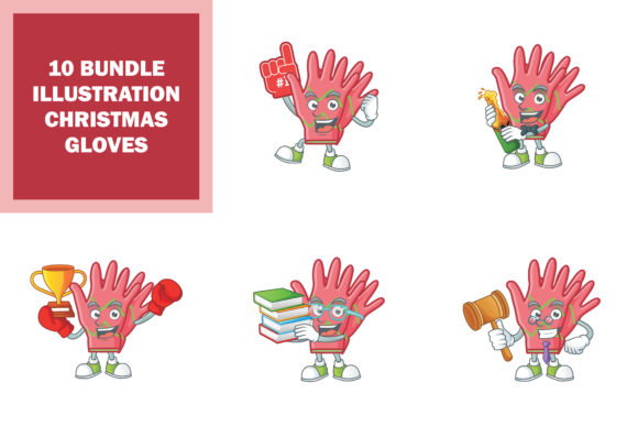 Christmas Gloves Bundle Illustrations for Festive Branding