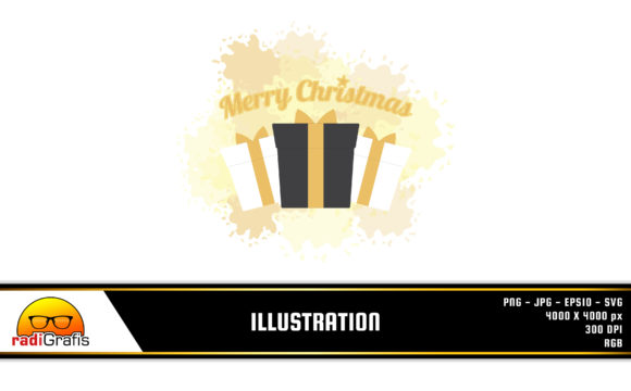 Christmas Label Illustrations for Branding and Marketing