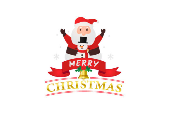 Christmas Letter Santa Claus Snowman Illustrations