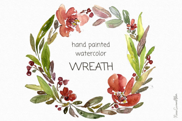 Christmas Winter Watercolor Wreath Review