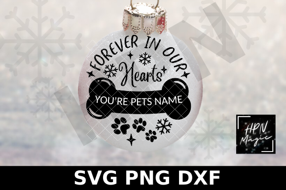 Forever in Our Hearts SVG Pet Christmas Illustrations