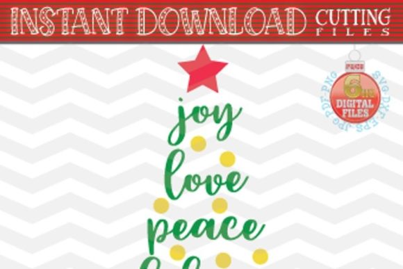 Joy Love Peace Believe Christmas SVG - X Illustrations