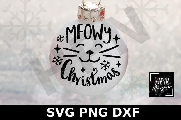 Meowy Christmas SVG for Local Business Branding