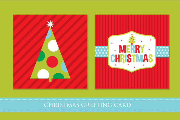 Red Christmas Greeting Card Illustration for Holiday Content