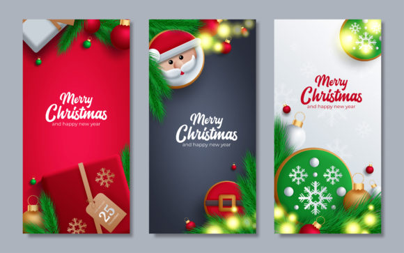 Set of Christmas Banners Illustrations for Festive Web Design